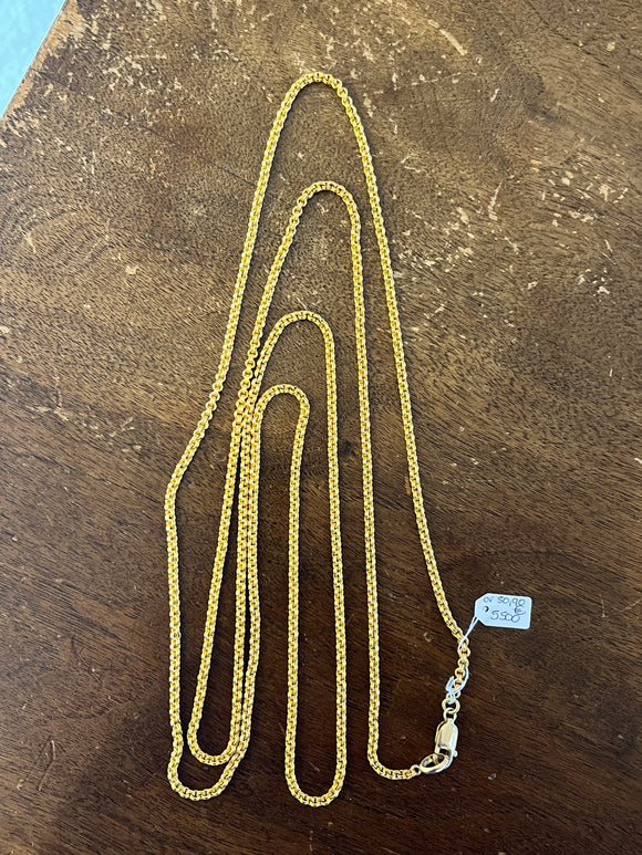 French Long Old Chain in Yellow Gold « Double Forçat »