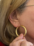 French Yellow Gold Creoles Earrings