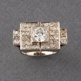 Platinum and Diamonds French Art Deco Ring