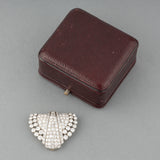French Art Deco Diamonds Clip Brooch