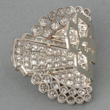 Broche Clip Diamants Art Déco Français