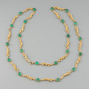 Vintage Gold and Chrysoprase necklace