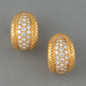 Boucles d'oreilles clips Boucheron en or et diamants