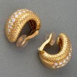 Gold and Diamonds Boucheron Clip Earrings