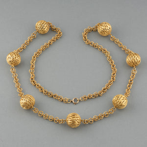 French Gold Vintage long necklace