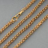 French antique long Gold chain Necklace