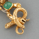 Gold Emeralds and Diamonds Vintage Bracelet