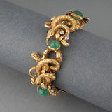 Gold Emeralds and Diamonds Vintage Bracelet