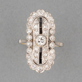 Platinum and Diamonds French Art Deco ring