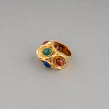 Gold and Precious Stones Vintage ring