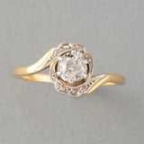 Gold and Diamonds French Antique Ring