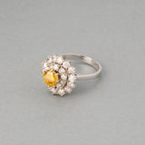 Gold and Diamonds and Fancy Yellow Diamond Vintage Ring