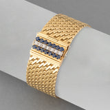 Gold Diamonds and Sapphires Vintage Bracelet