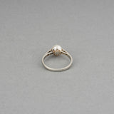 Gold Diamonds and Natural Pearl French Antique Ring