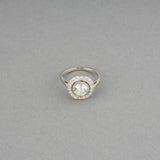 Platinum and 1.70 Carats Diamonds French Art Deco Ring