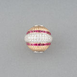 Gold and Diamonds French Retro Ring