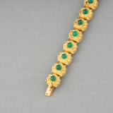 Gold and Chrysoprase French Vintage Bracelet