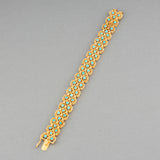 Gold and Turquoizes French Bracelet