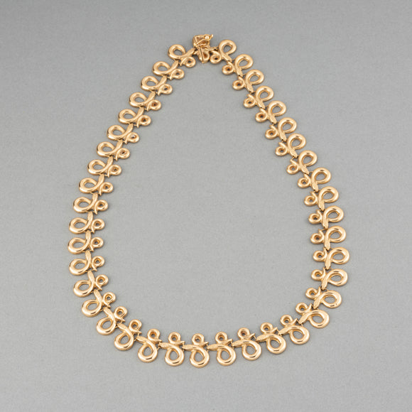 Gold Vintage Necklace «Snakes »
