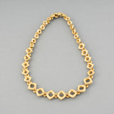 Gold Enamel and Diamonds 1970’s Necklace