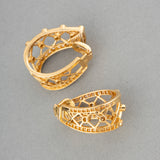 Gold and Diamonds French Vintage Clip Earrings