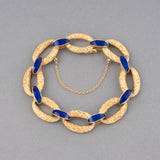 Solid Gold and Enamel European Vintage Bracelet