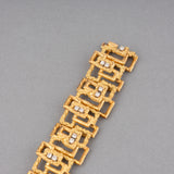 Gold and Diamonds French Vintage 1970s Bracelet