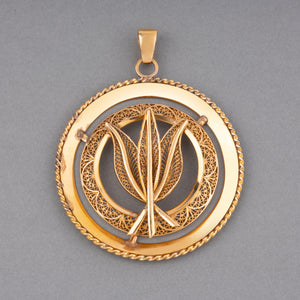 French Vintage Yellow Gold Pendant