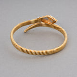 Gold and Diamonds Vintage Snake Bracelet