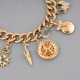 French Rétro Gold Charms Bracelet