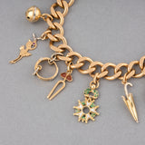 French Rétro Gold Charms Bracelet