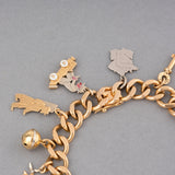 French Rétro Gold Charms Bracelet