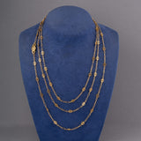 French Antique Long Gold Chain necklace