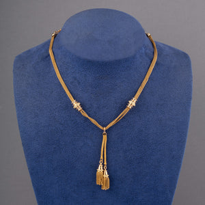 French Antique Tassel Necklace in Yellow Gold