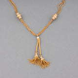 French Antique Tassel Necklace in Yellow Gold