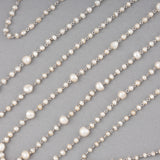 Platinum and Natural Pearls French Antique Chain Necklace