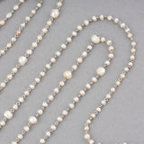 Platinum and Natural Pearls French Antique Chain Necklace