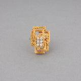 French Gold and Diamonds 1970s Ring