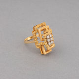 French Gold and Diamonds 1970s Ring