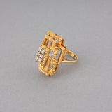 French Gold and Diamonds 1970s Ring