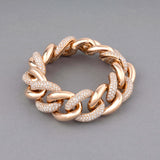 Gold and 12 Carats Diamonds Vintage Bracelet