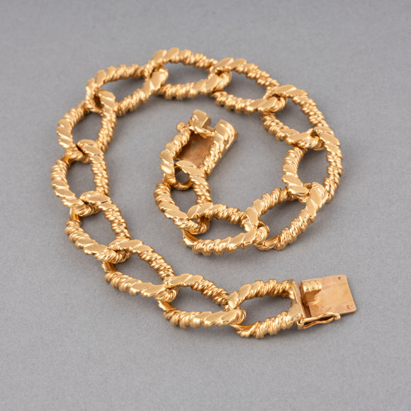 French Vintage Solid Gold Bracelet