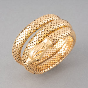 Snake Vintage Yellow Gold Bracelet