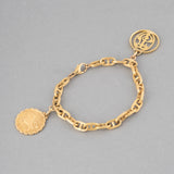 French Vintage Gold Charms Bracelet