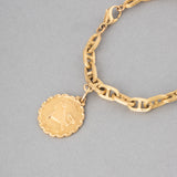 French Vintage Gold Charms Bracelet