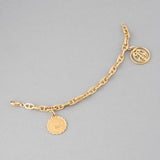 French Vintage Gold Charms Bracelet