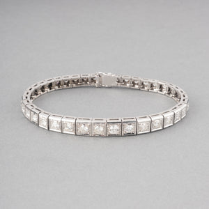 Gold and 5 Carats Diamonds Vintage Bracelet