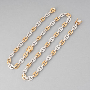 Gold and 5.50 Carats Diamonds Vintage Necklace