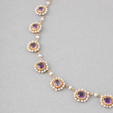 Gold Pearls and Amethysts French Antique Necklace