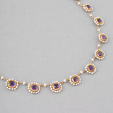 Gold Pearls and Amethysts French Antique Necklace